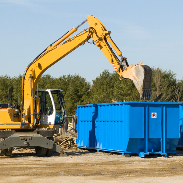 what size residential dumpster rentals are available in Durham Missouri